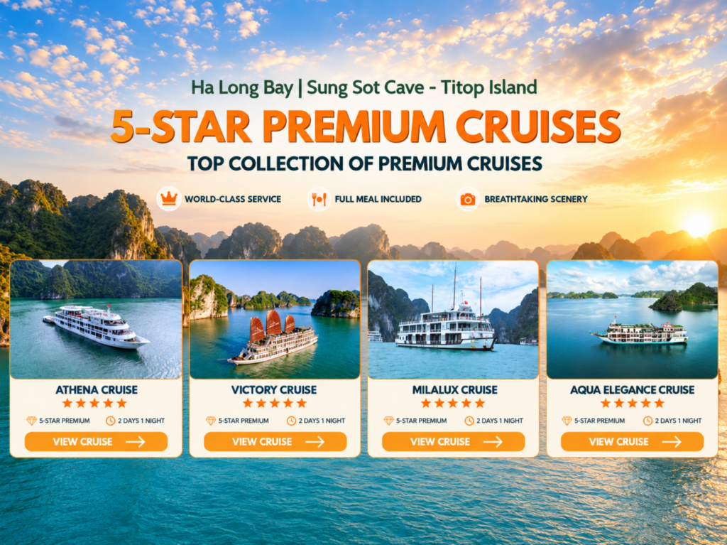 Premium 5-Star Ha Long Bay Cruise 2D1N
